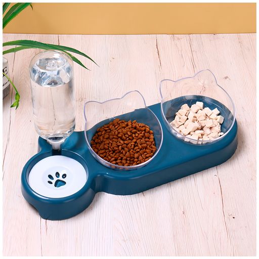 Dispensador de Agua y Plato de Comida para Perros y Gatos – Tienda