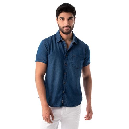 Camisa Moda Denim Hombre Yefri Mc Old Wash Hb L