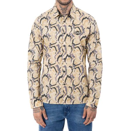 Camisa Moda Popelina Stretch Hombre Moxvek Beige S