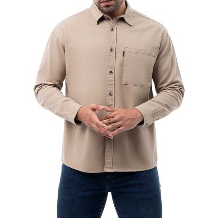 Camisaco Drill Hombre Itsak Beige L