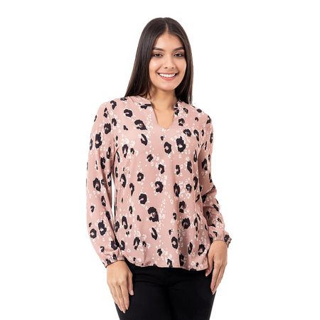 Blusas Moda Gasa Mujer Nailet Beige M