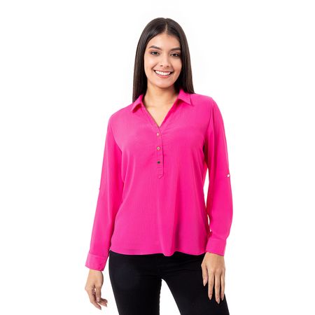 Blusas Moda Gasa Mujer Yerlin Magenta L