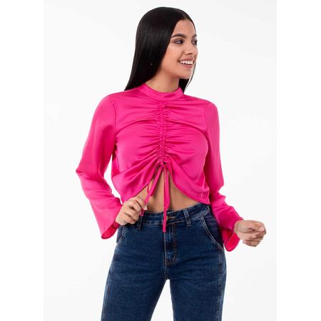 Blusas Moda Popelina Mujer Gaviva Fucsia L