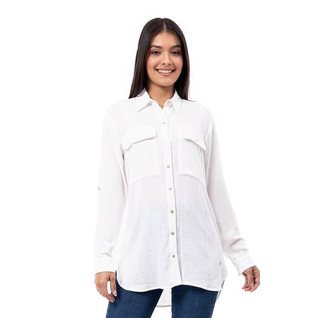 Blusas Moda Popelina Mujer Valentinha Ivory L