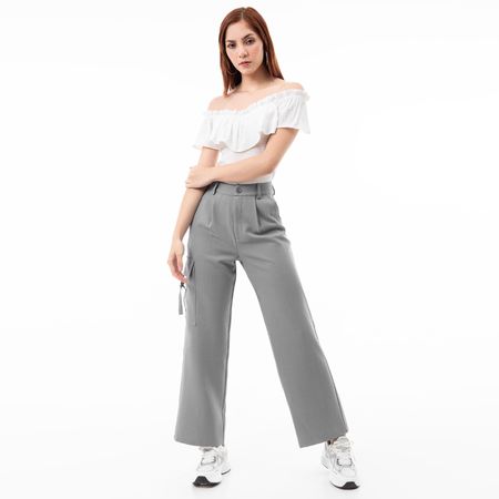 Pantalon Cargo Sastre Ebelia Mujer Plomo 28