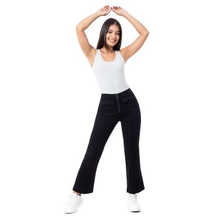Pantalon Moda Denim Stretch Mujer Treisa Negro 30