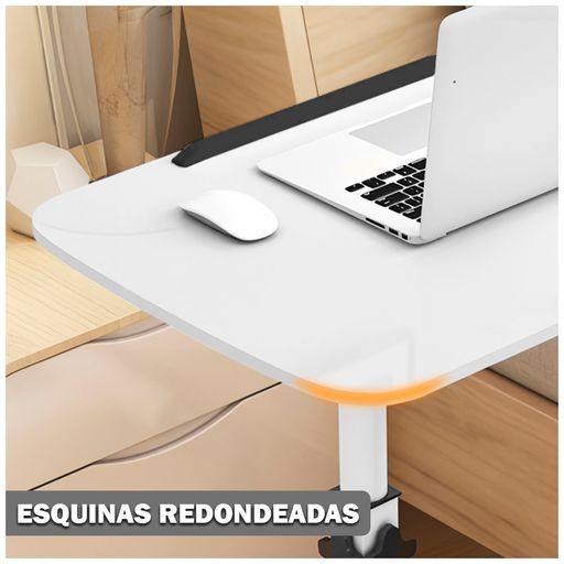 Mesa Escritorio para Laptop con Ruedas Portátil Ajustable JJ6 Marrón C
