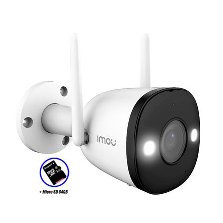 Cámara Wifi Imou Bullet 2 1080p Full Hd Externa Ip67 Noche Color Sd 64gb