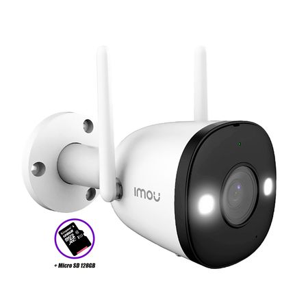 Cámara Wifi Imou Bullet 2 1080p Fullhd Externa Ip67 Noche Color Sd 128gb