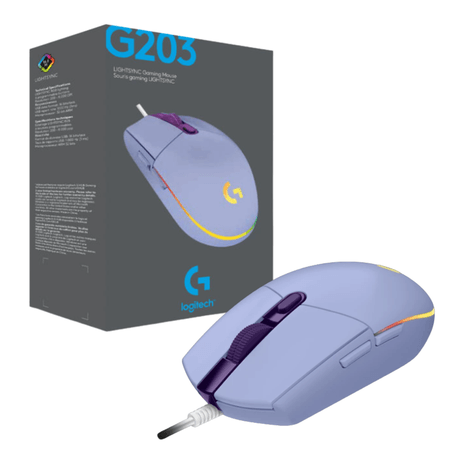 Mouse Logitech G203 Lightsync Optical Rgb Lila