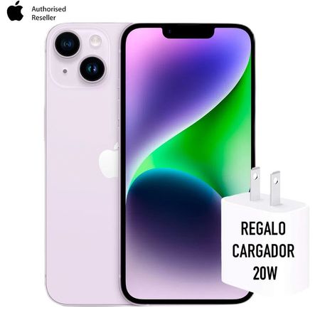 iPhone 14 128GB - Purple + Cargador 20W