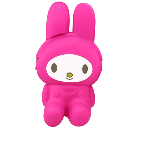 Monedero de Silicona de Hello Kitty y sus Amigos Color Fucsia con Blanco