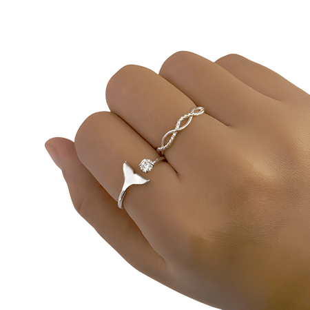 Anillo Sirena Plata 950