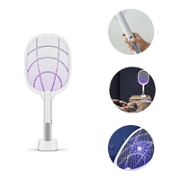 Raqueta Eléctrica Mata Mosquito con Base