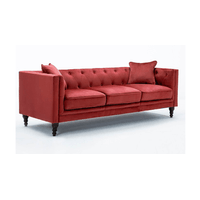 Sofa Living Furniture bianca rojo 3 cuerpos