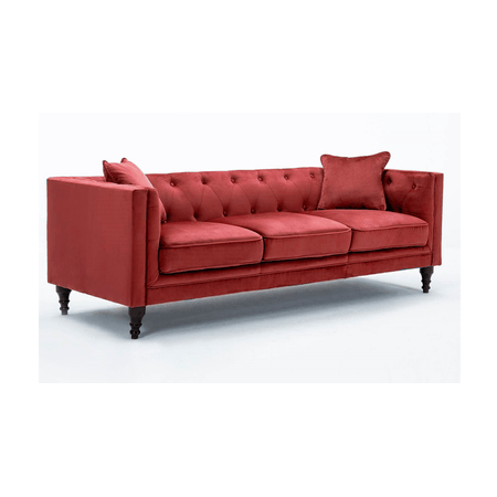 Sofa Living Furniture bianca rojo 3 cuerpos