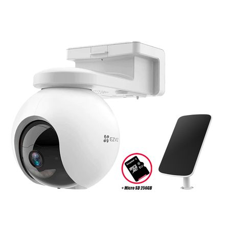 Cámara Wifi Ezviz Cb8 2k 3mp Exterior Panel Solar Sd 256gb