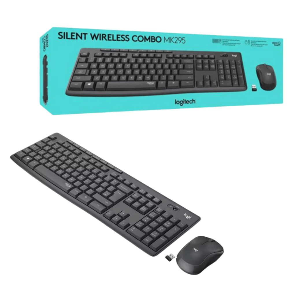 Logitech MK295 Kit Mouse e Tastiera Wireless, Layout Inglese QWERTY Logitech MK295 Kit Mouse e Tastiera Wireless, Layout Inglese QWERTY