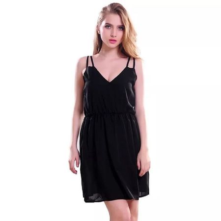 Vestido Negro P/Mujer Genieka Black Dress Talla L