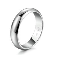 Anillo de Compromiso Aro Alianza Bañado en Oro Blanco 18K Genieka Eternal Love Talla 5.5