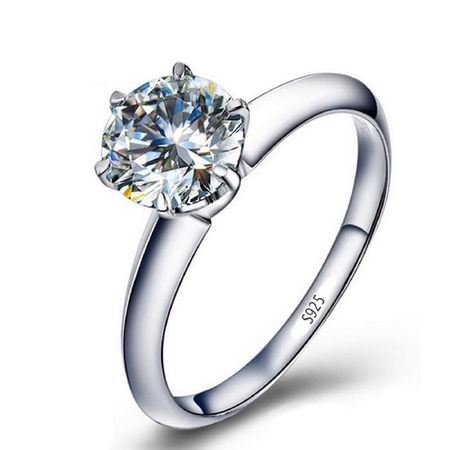 Anillo de Compromiso Aro Alianza bañado en Plata S925 Genieka Eternal Passion Talla 7