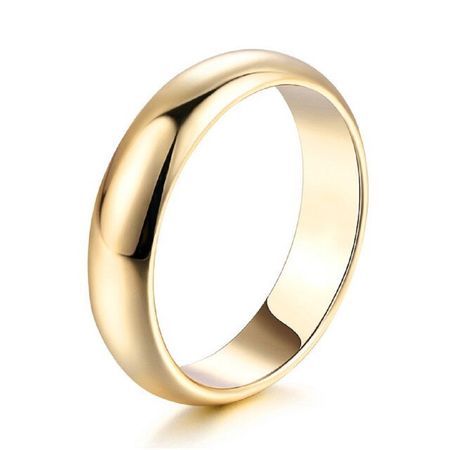 Anillo de Matrimonio Alianzas Mujer Bañado Oro 18K Aro Genieka Classic Talla 8