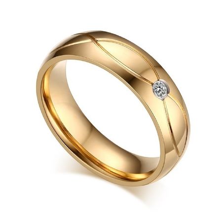 Anillo de Matrimonio Alianzas Mujer Bañado Oro 18K Aro Genieka All Luxury Talla 5