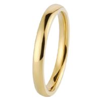 Anillo de Matrimonio Alianzas Mujer Bañado Oro 18K Aro Genieka Delgados Clásicos Talla 9