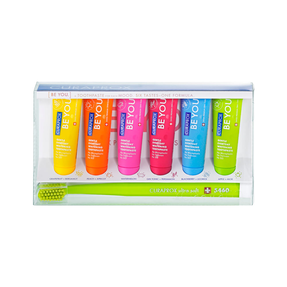 Pack 06 Pasta Dental Curaprox Be You + 1 Cepillo