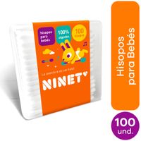 Hisopos Ninet para Bebé - Pote 100 UN