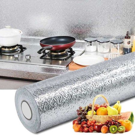 Pegatina Autoadhesiva Aluminio para Cocina x 5M