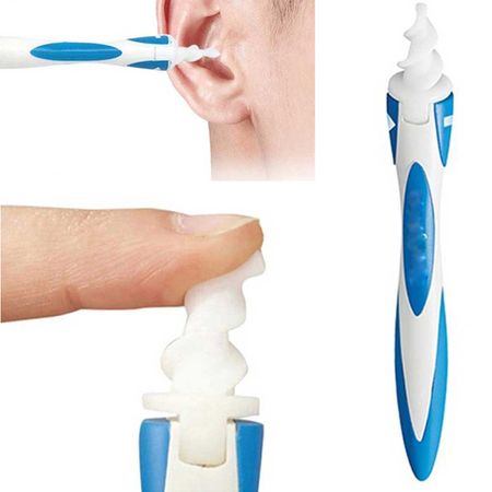Pack X4 Limpiador de Oído Hisopo Espiral de Silicona Limpiador de Oído Hisopo Espiral de Silicona