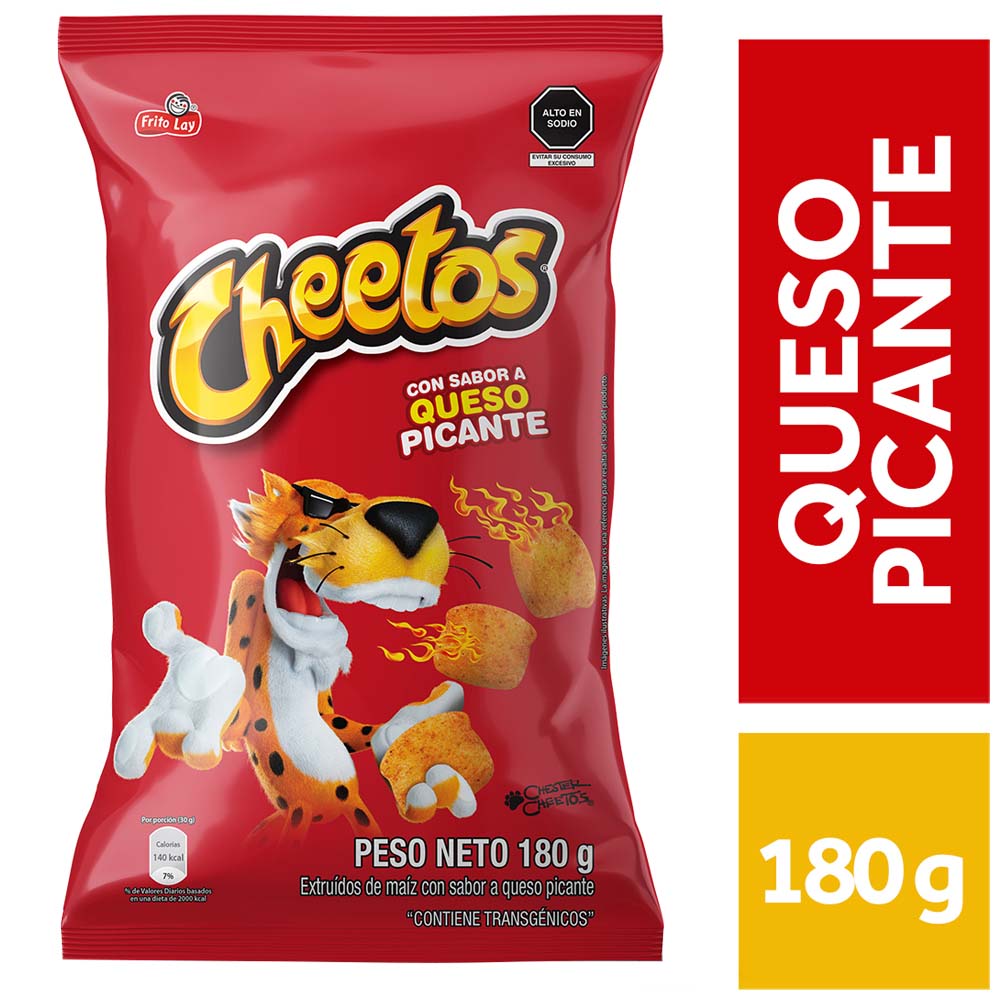 Piqueos CHEETOS Queso Picante Bolsa 180g | PlazaVea - Supermercado