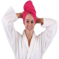 Turbante Multitoallas para el Cabello Fucsia de 380 GR