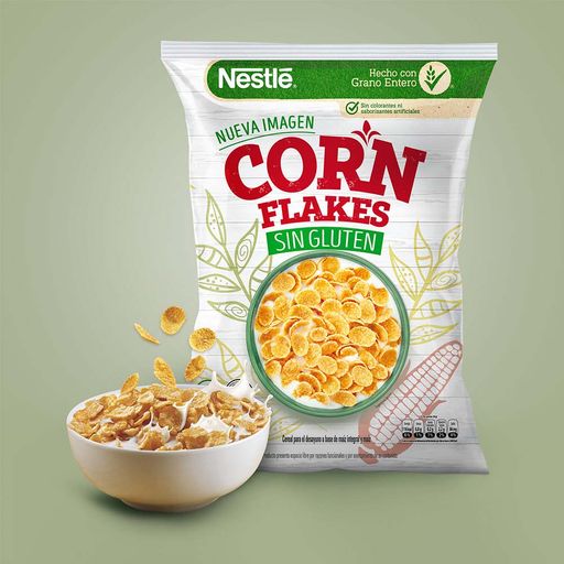 Cereal Nestlé Corn Flakes sin Gluten 500g : : Alimentos y  Bebidas