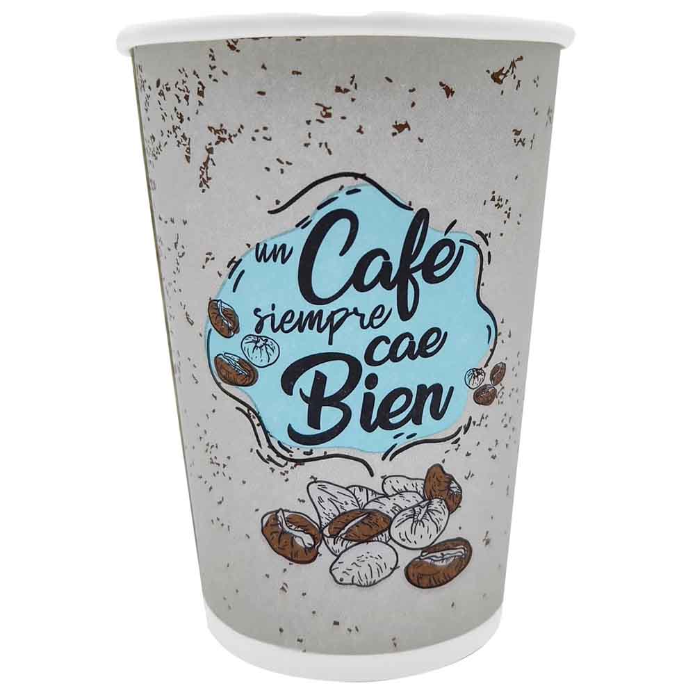 Vaso PAMOLSA 12Oz Un Cafe Viene Bien Polyboard 25un 260x160x80mm