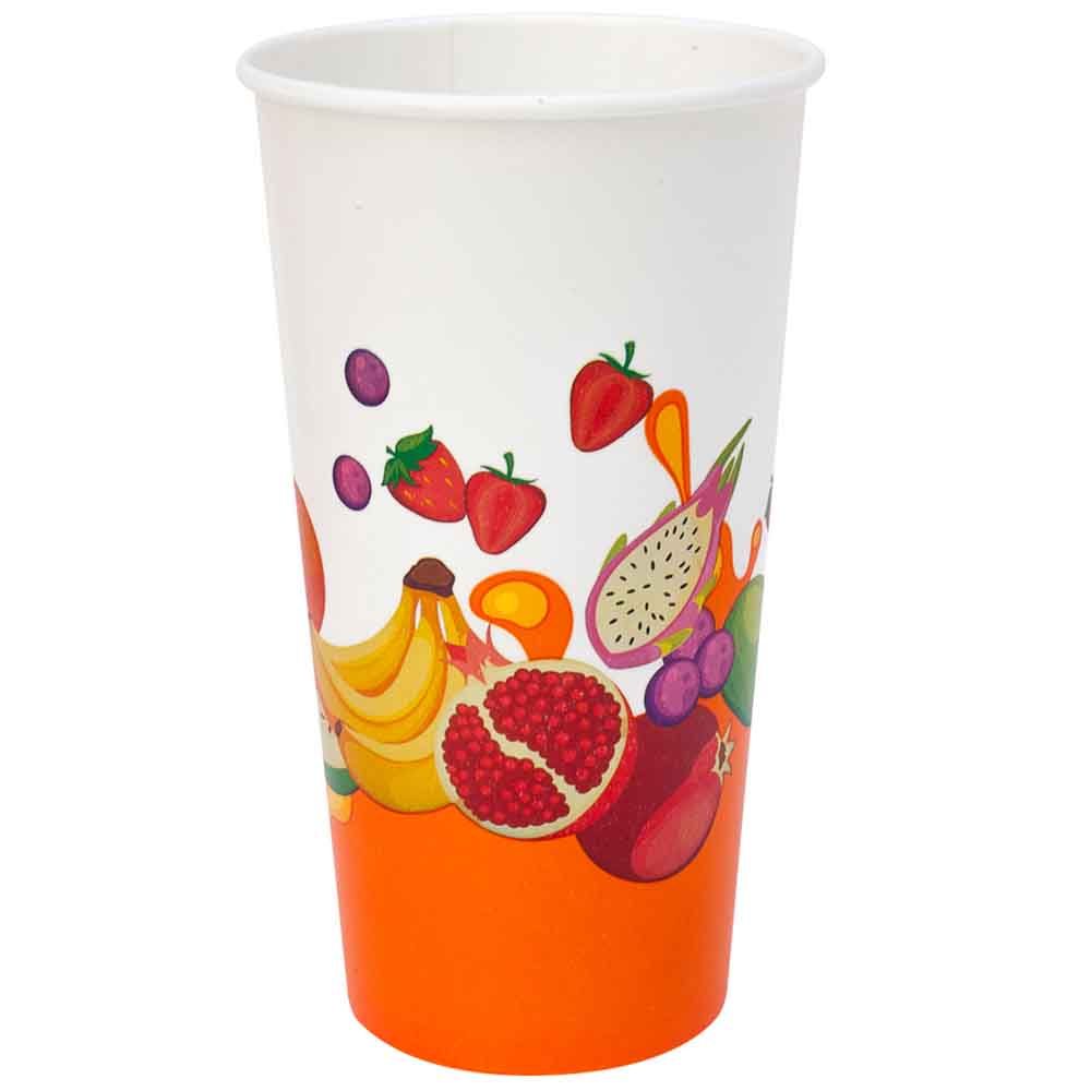 Vaso PAMOLSA 21Oz Festival Frutas Polyboard 25un 339x89x89mm