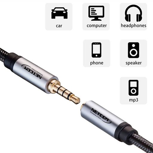 Cable de Audio Estéreo Auxiliar Mini Plug Jack 3.5mm - CD Market