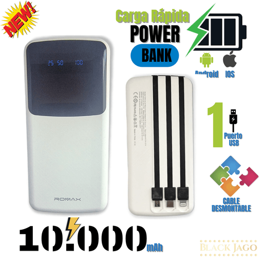 Power Bank 10000mAh Carga Rapida Android - Promart