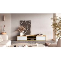 Mueble para TV funcional Galeno color Duna/Blanco TU MESITA