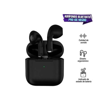 Audífonos Pro 6S Bluetooth Negro