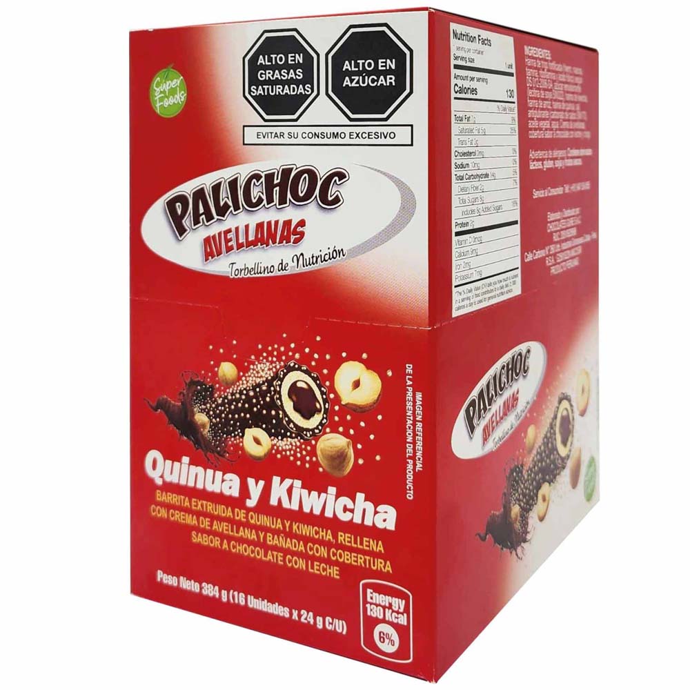 Barra de Chocolate con Avellanas PALICHOC Paquete 24g