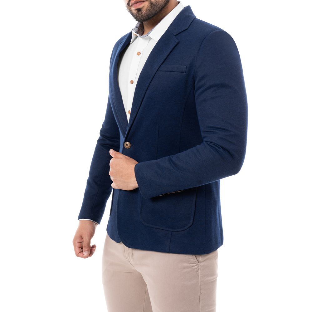Blazer Drill Hombre Leandet Azul M plazaVea Supermercado