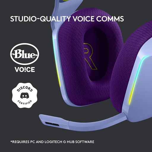 AUDIFONO LOGITECH G G733 RGB CON MICROFONO LIGHTSPEED LILAC WIRELESS  (PN:981-000889)