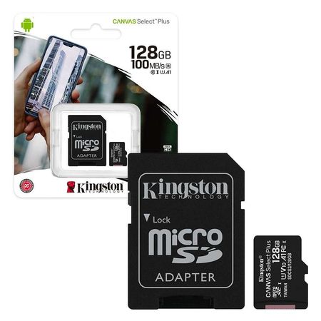 Memoria Kingston 128GB Micro SDXC CANVAS Select 100MB/s Clase 10 UHS-I - SDCS2/128GB