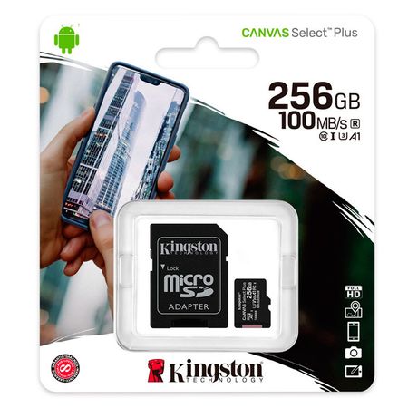 Memoria Kingston 256GB Micro SDXC CANVAS 100MBs C10 UHS-I - SDCS2/256GB