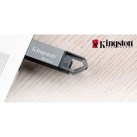 Memoria Flash USB 3.1 Kingston 64GB DataTraveler Mini Gris DTMRX/64GB