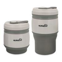 Taza Plegable de Silicona para Café Marca Munaiqui Color Gris