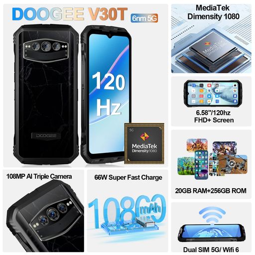 Smartphone Doogee S110 256GB Negro I Oechsle - Oechsle