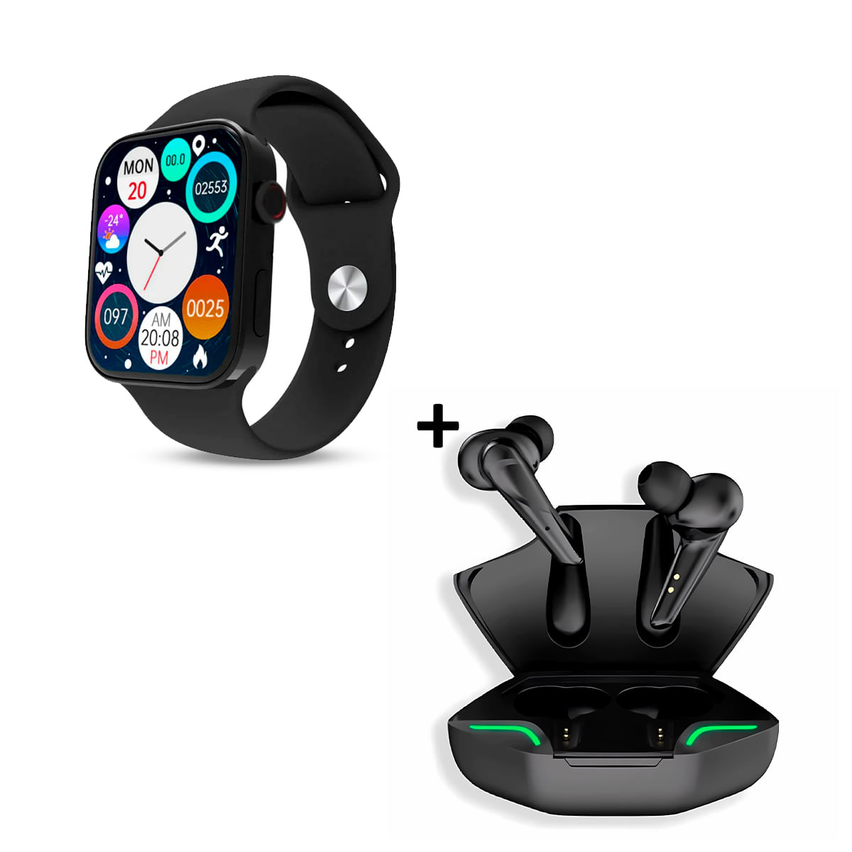Smartwatch i9 Pro Max S Negro + Audífonos Gamer G11